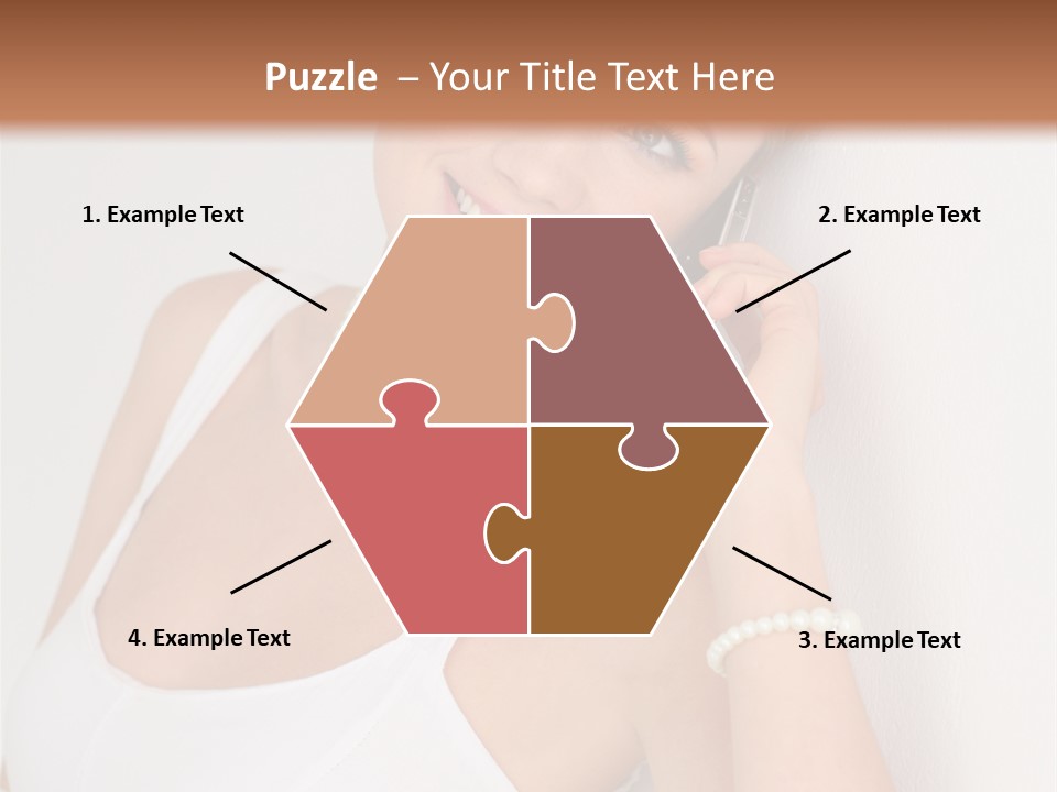 Talking Wedding Dress Leaning PowerPoint Template