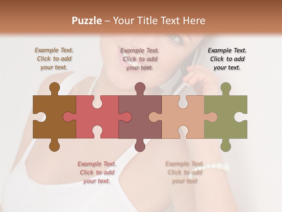 Talking Wedding Dress Leaning PowerPoint Template