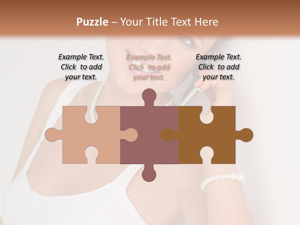 Talking Wedding Dress Leaning PowerPoint Template