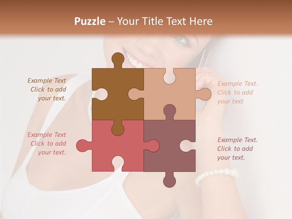 Talking Wedding Dress Leaning PowerPoint Template