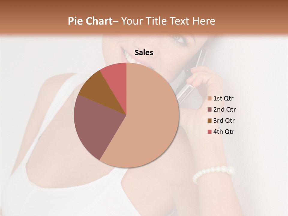 Talking Wedding Dress Leaning PowerPoint Template