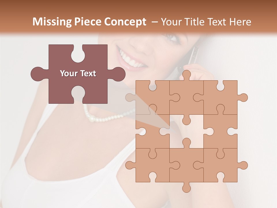 Talking Wedding Dress Leaning PowerPoint Template