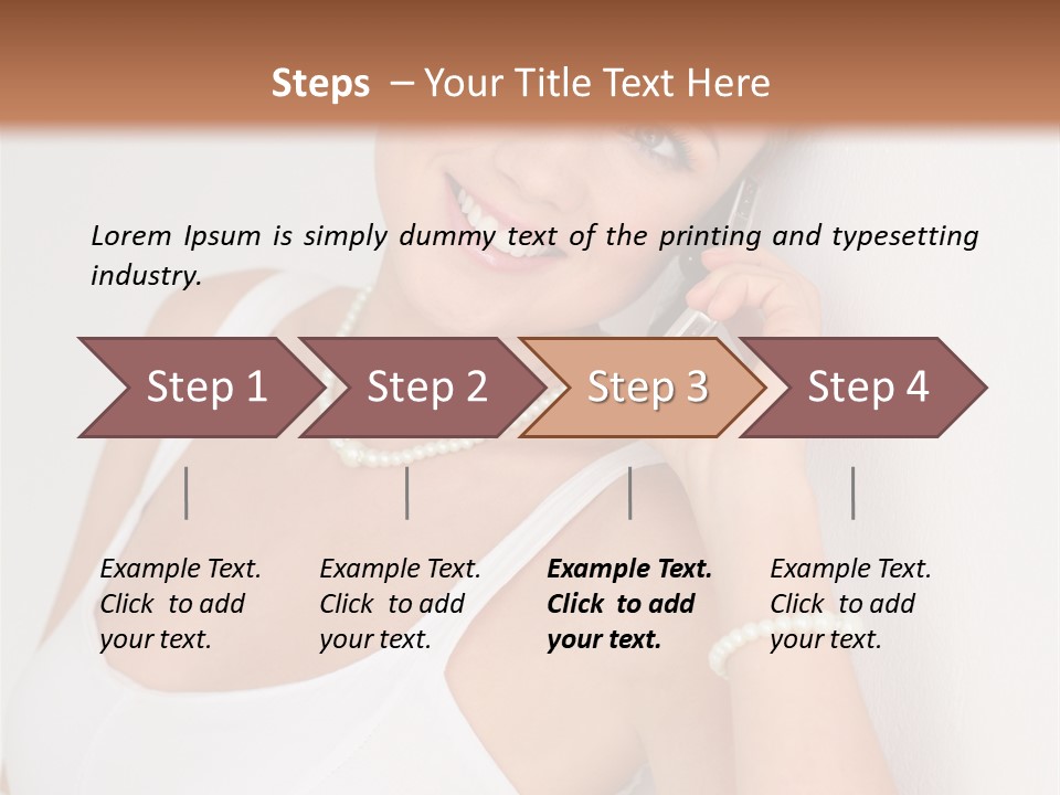 Talking Wedding Dress Leaning PowerPoint Template