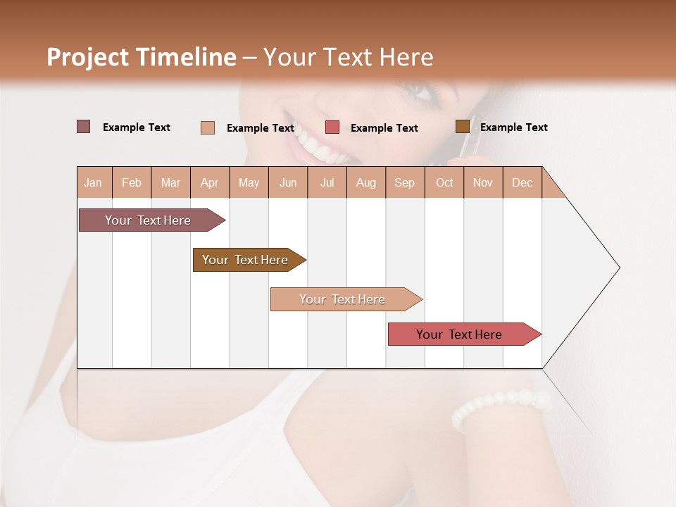 Talking Wedding Dress Leaning PowerPoint Template