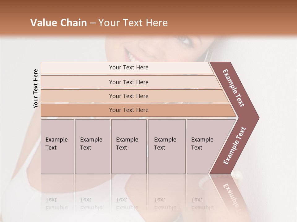 Talking Wedding Dress Leaning PowerPoint Template