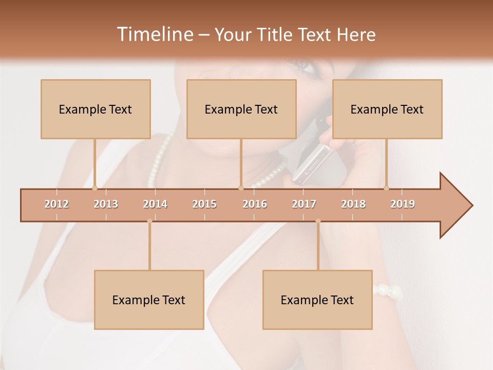 Talking Wedding Dress Leaning PowerPoint Template