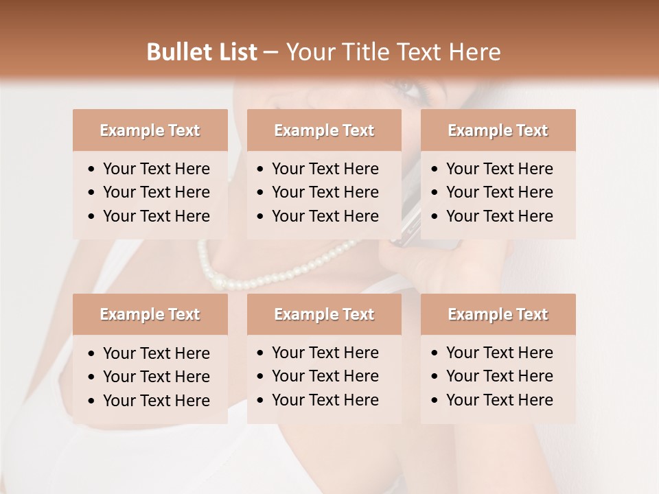 Talking Wedding Dress Leaning PowerPoint Template