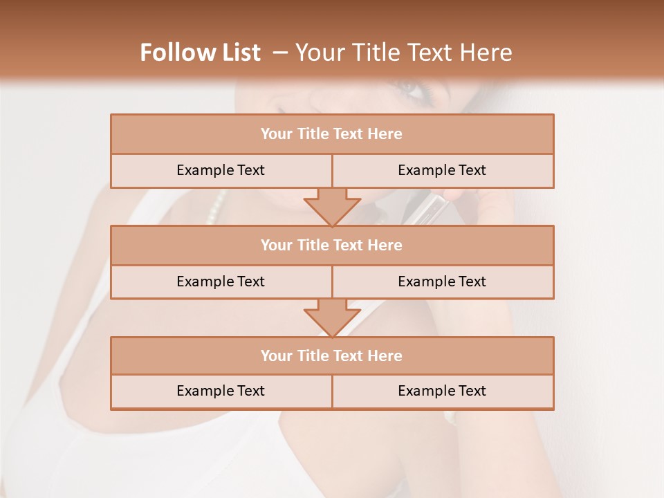 Talking Wedding Dress Leaning PowerPoint Template