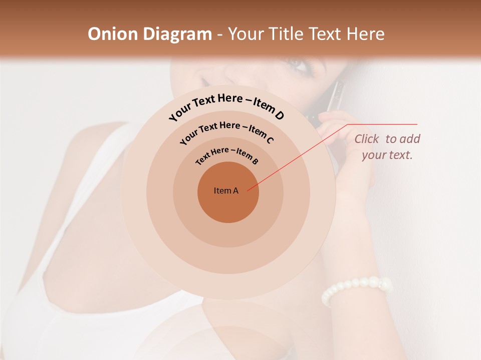 Talking Wedding Dress Leaning PowerPoint Template