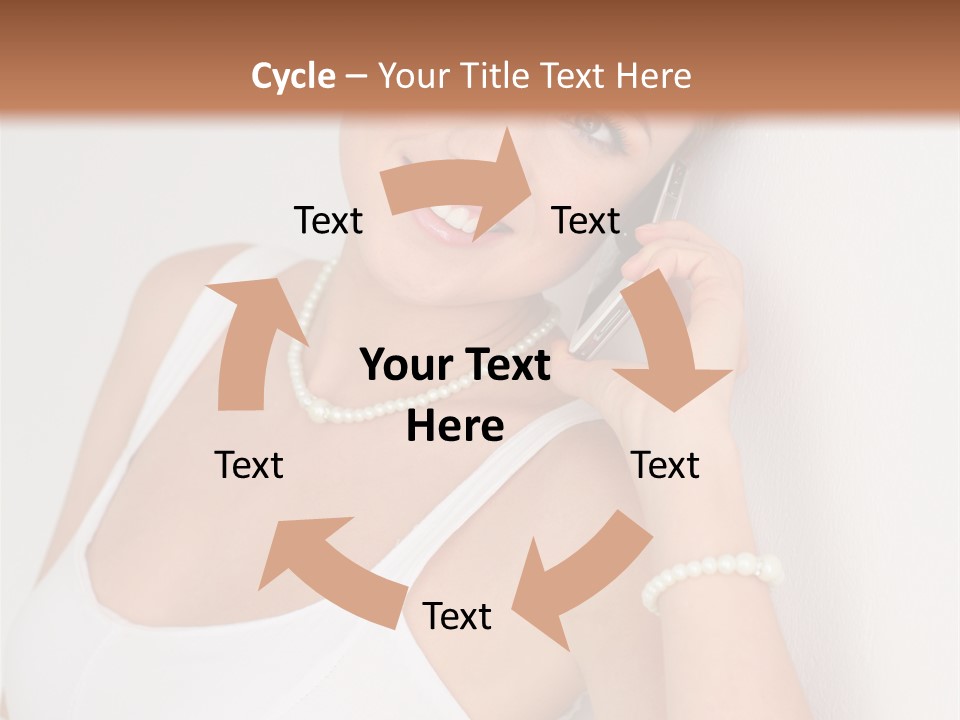 Talking Wedding Dress Leaning PowerPoint Template