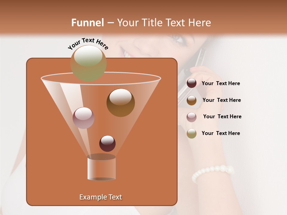 Talking Wedding Dress Leaning PowerPoint Template
