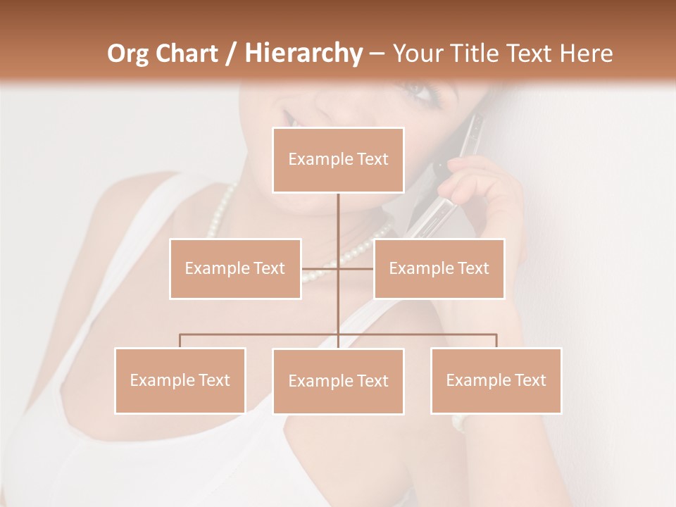 Talking Wedding Dress Leaning PowerPoint Template