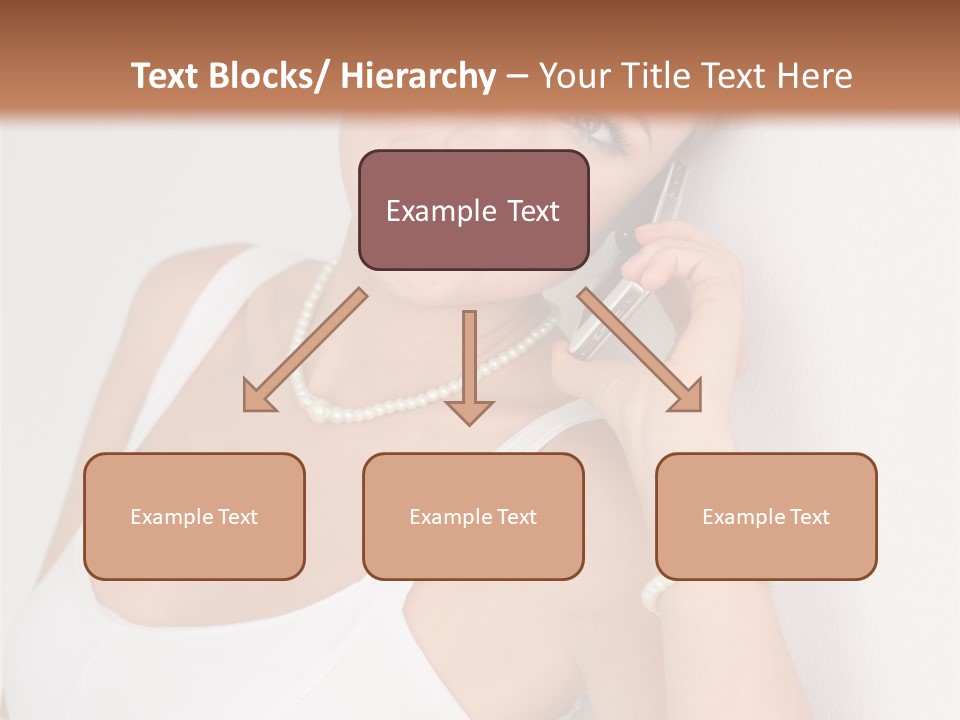 Talking Wedding Dress Leaning PowerPoint Template