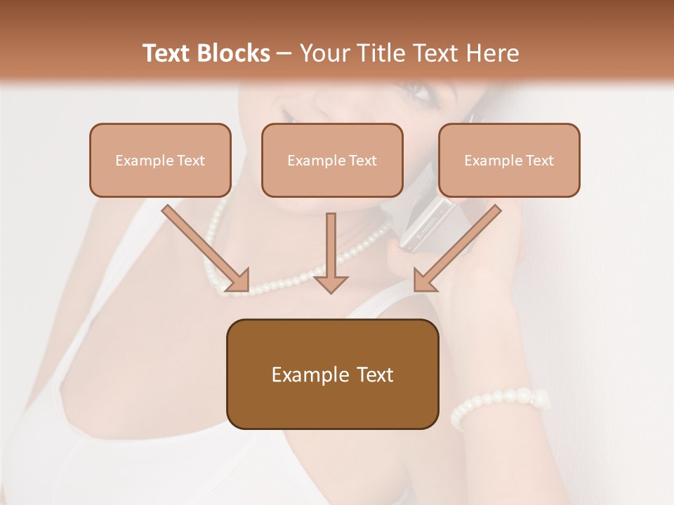 Talking Wedding Dress Leaning PowerPoint Template