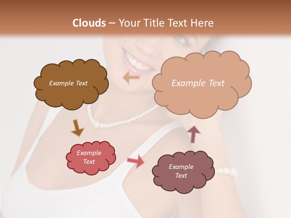 Talking Wedding Dress Leaning PowerPoint Template