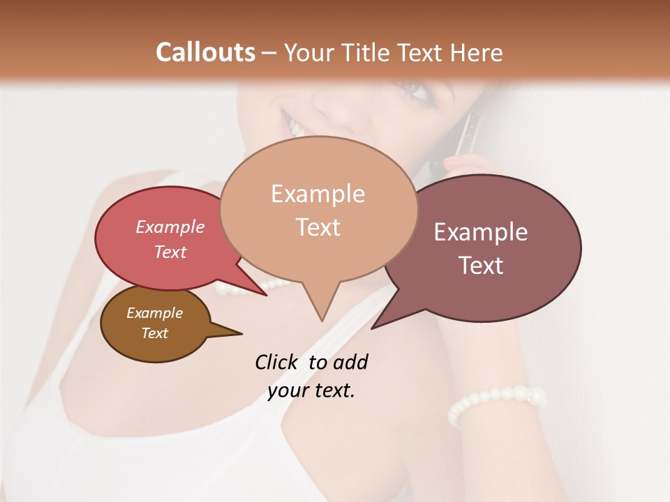 Talking Wedding Dress Leaning PowerPoint Template