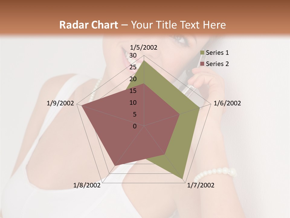 Talking Wedding Dress Leaning PowerPoint Template