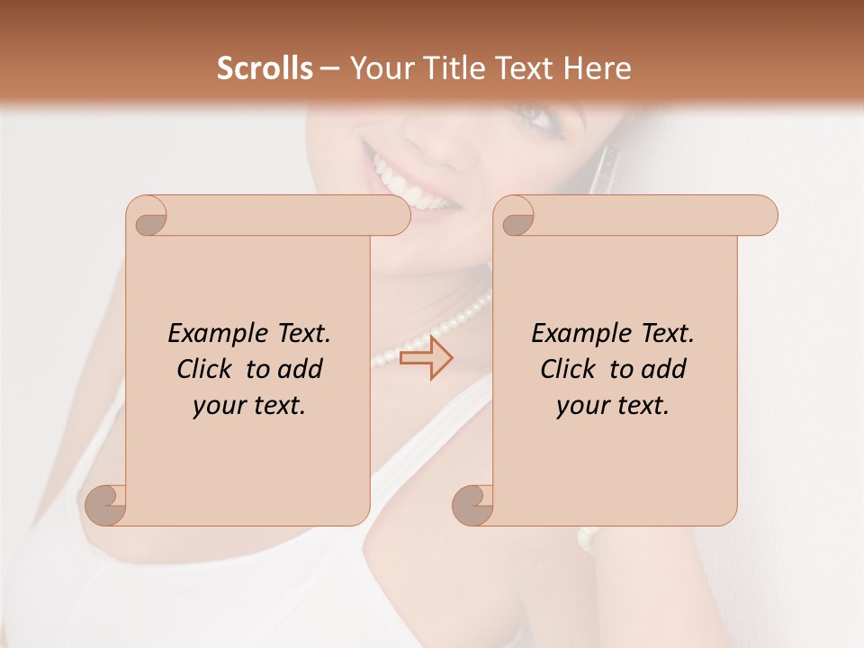 Talking Wedding Dress Leaning PowerPoint Template
