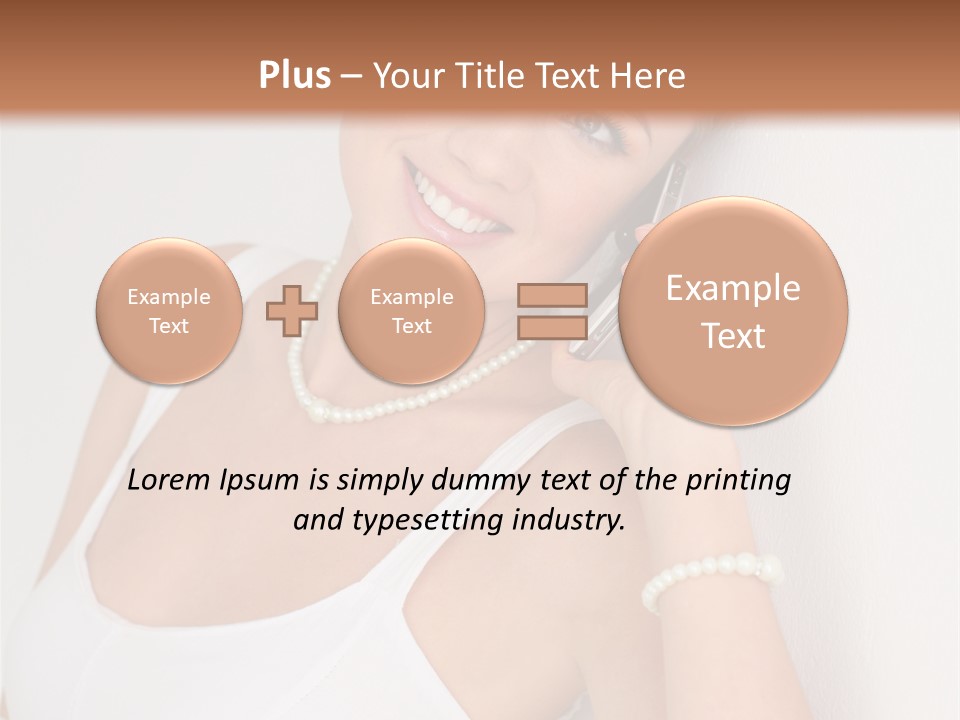 Talking Wedding Dress Leaning PowerPoint Template