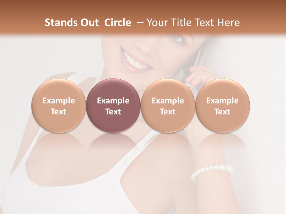 Talking Wedding Dress Leaning PowerPoint Template
