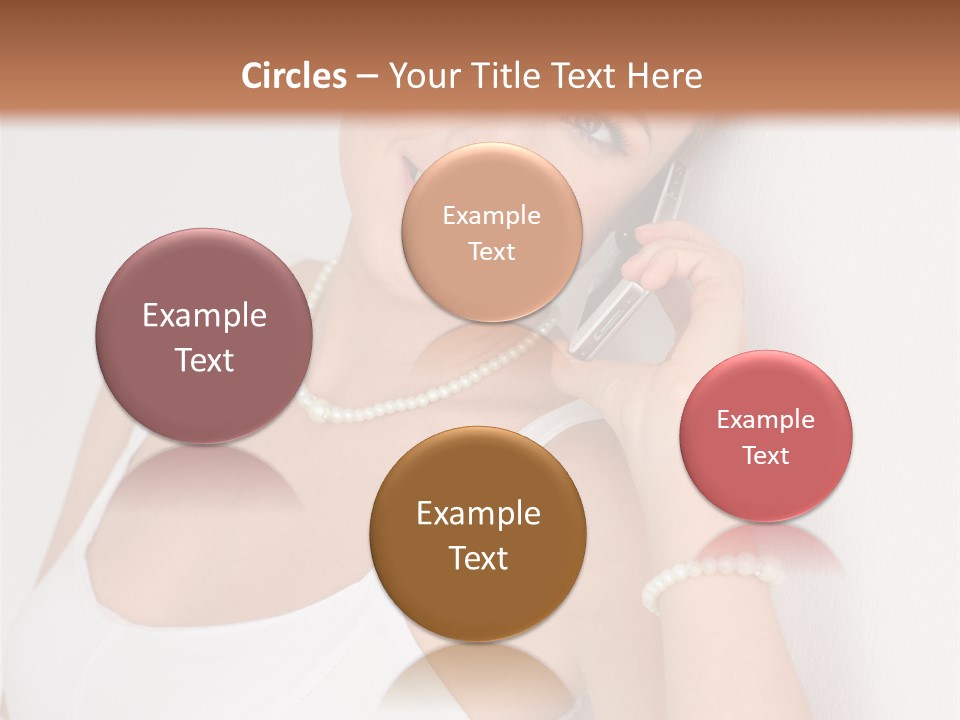 Talking Wedding Dress Leaning PowerPoint Template