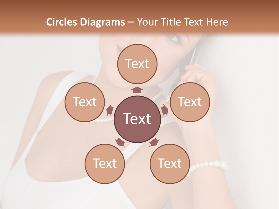 Talking Wedding Dress Leaning PowerPoint Template