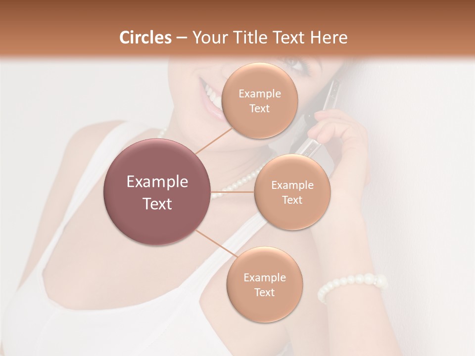 Talking Wedding Dress Leaning PowerPoint Template