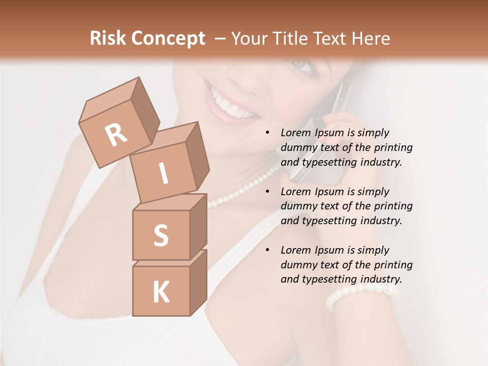 Talking Wedding Dress Leaning PowerPoint Template