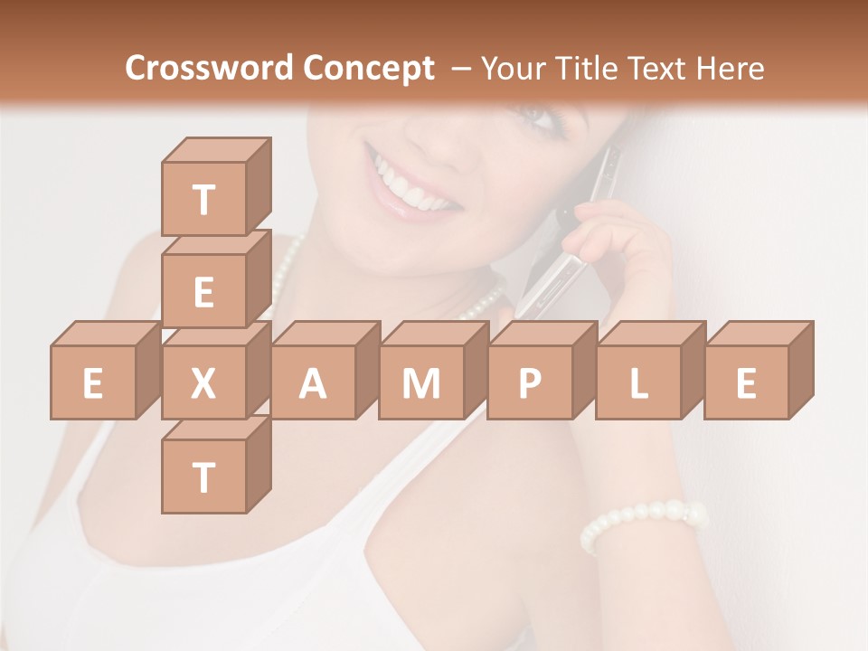 Talking Wedding Dress Leaning PowerPoint Template