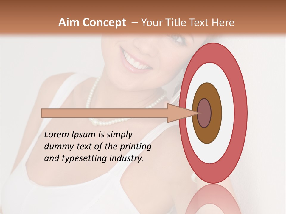 Talking Wedding Dress Leaning PowerPoint Template