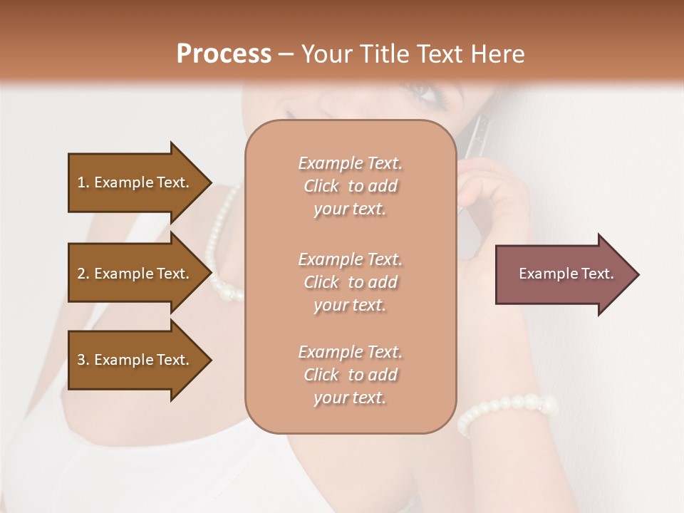 Talking Wedding Dress Leaning PowerPoint Template