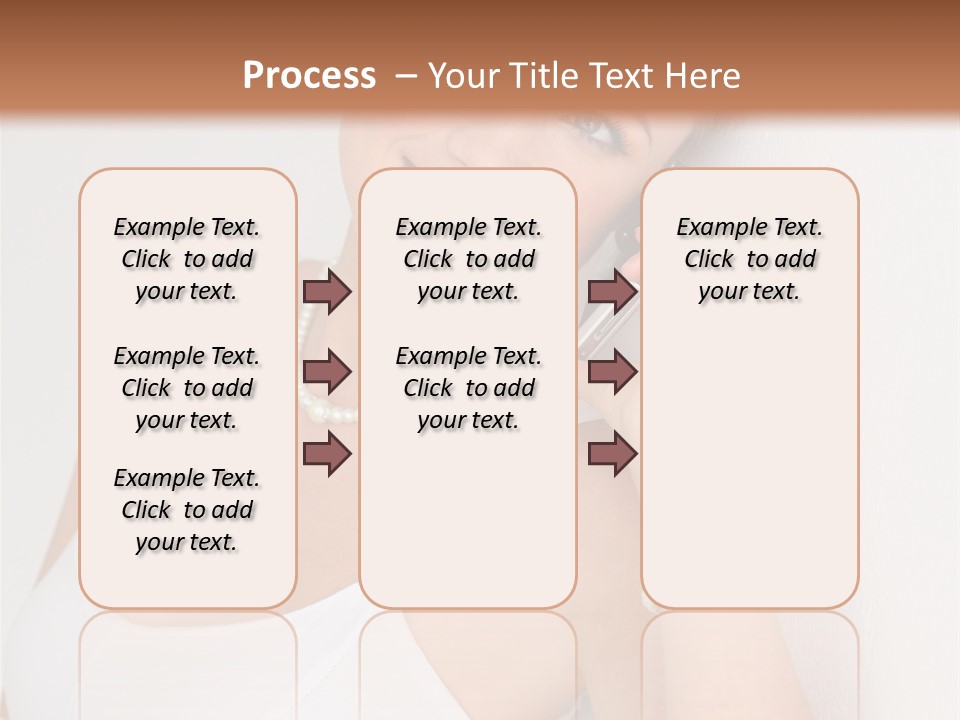 Talking Wedding Dress Leaning PowerPoint Template