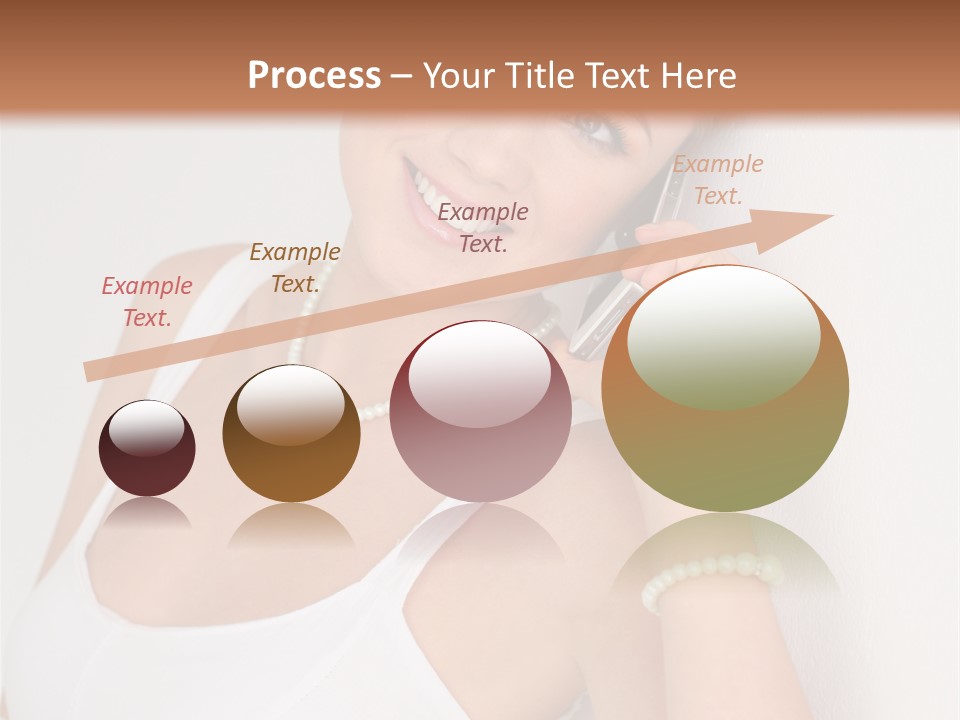 Talking Wedding Dress Leaning PowerPoint Template