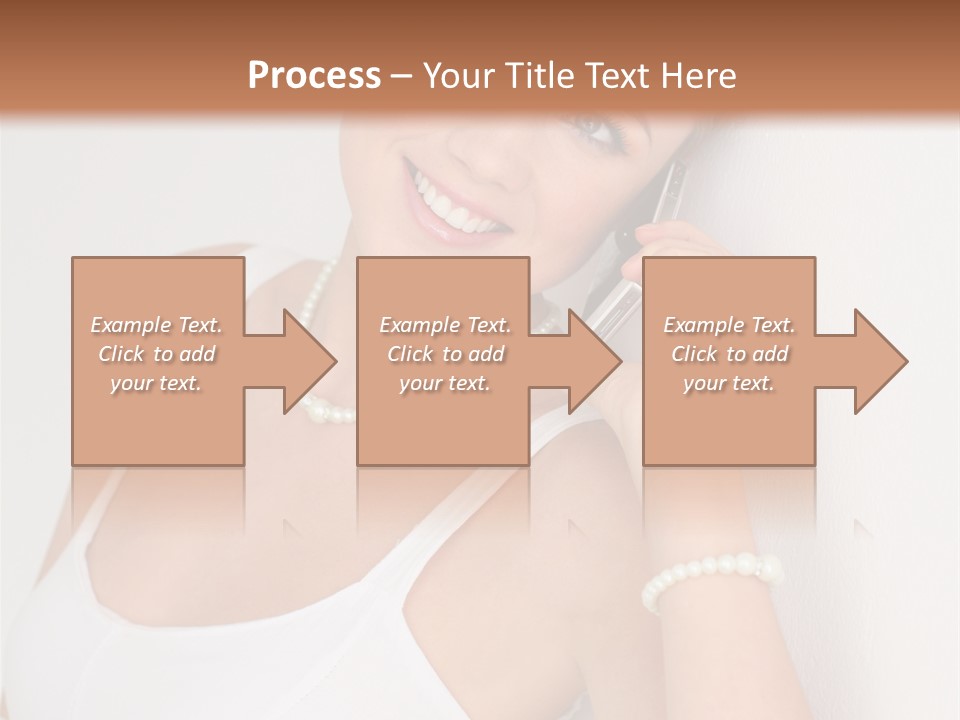 Talking Wedding Dress Leaning PowerPoint Template