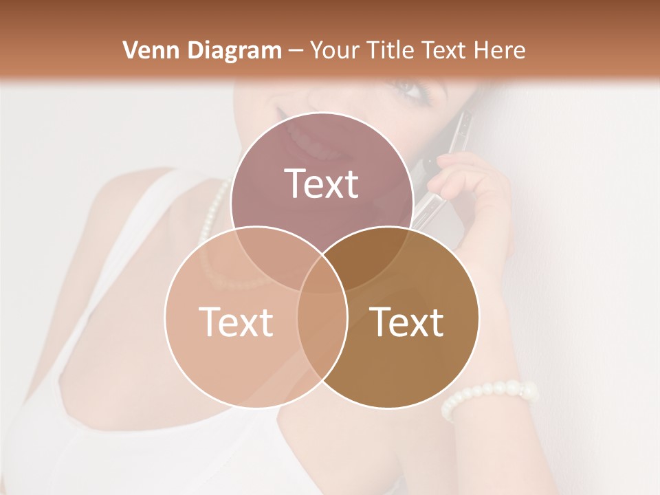 Talking Wedding Dress Leaning PowerPoint Template