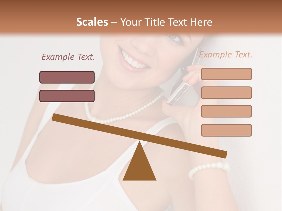 Talking Wedding Dress Leaning PowerPoint Template