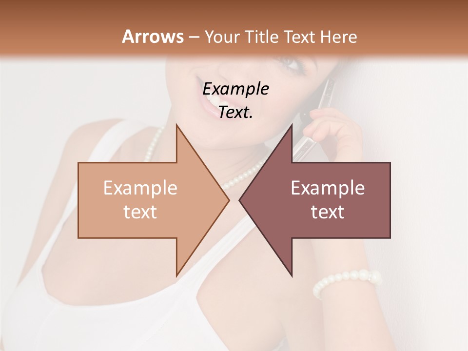 Talking Wedding Dress Leaning PowerPoint Template