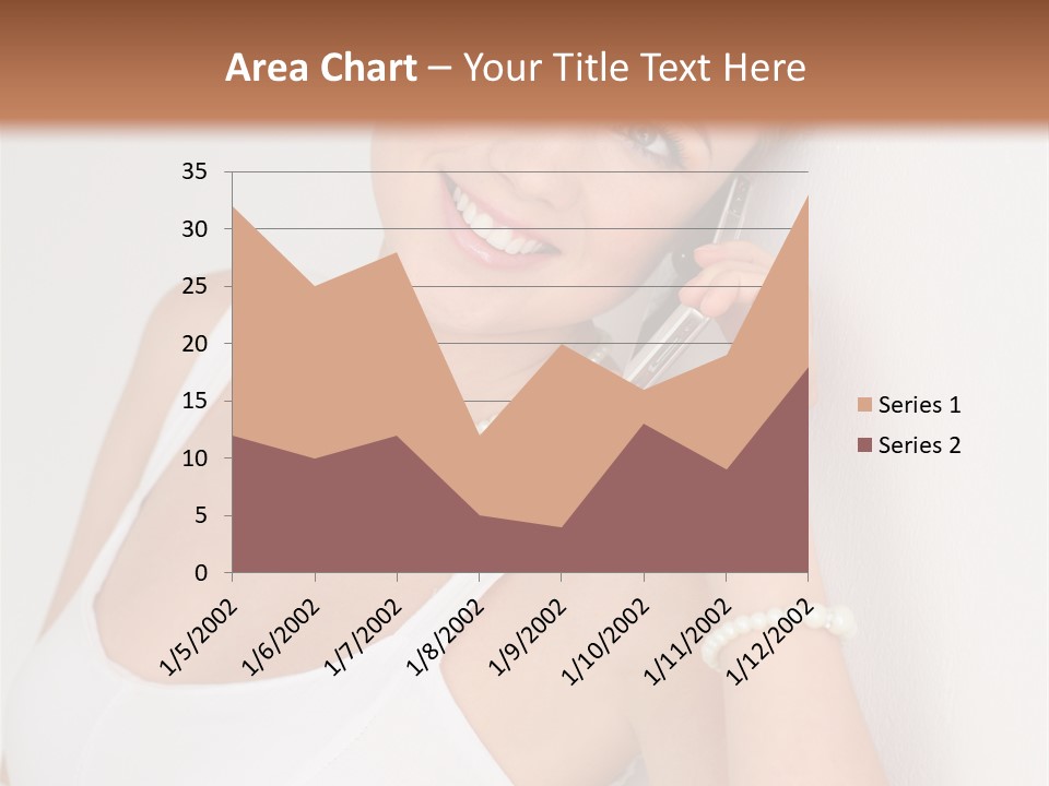 Talking Wedding Dress Leaning PowerPoint Template