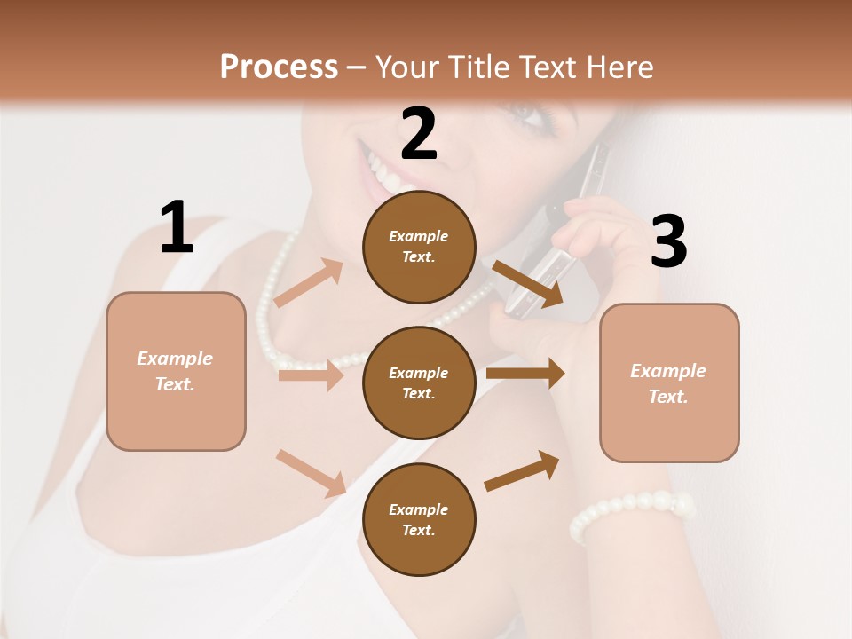 Talking Wedding Dress Leaning PowerPoint Template