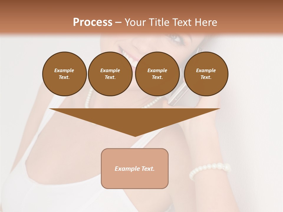 Talking Wedding Dress Leaning PowerPoint Template