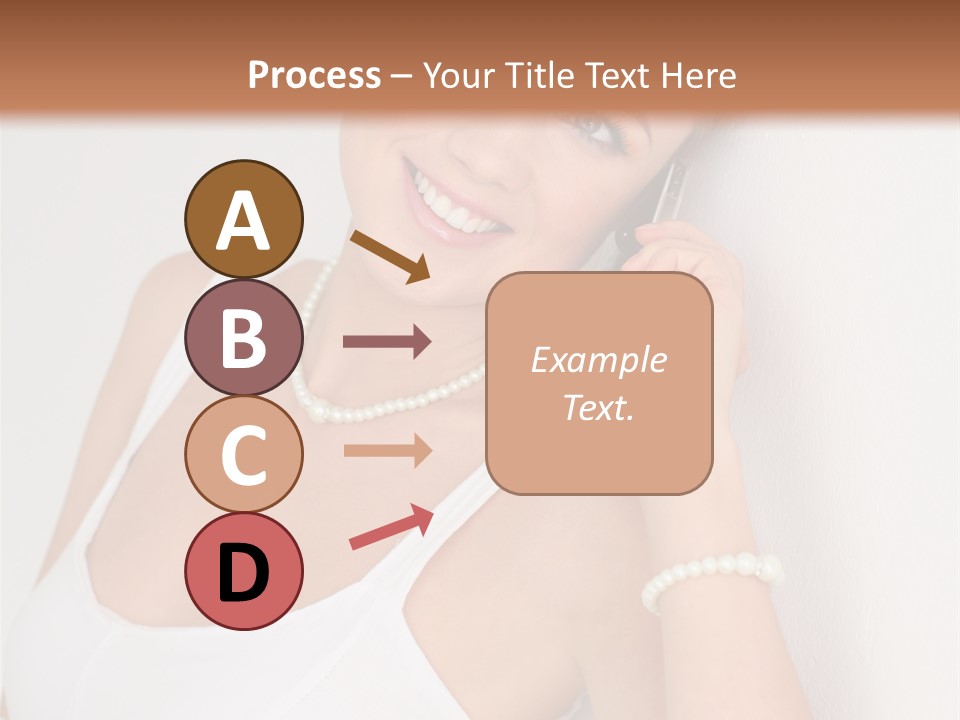 Talking Wedding Dress Leaning PowerPoint Template