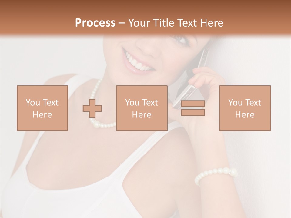 Talking Wedding Dress Leaning PowerPoint Template