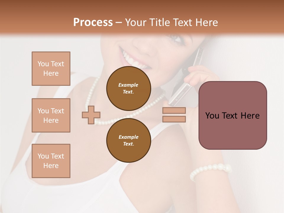 Talking Wedding Dress Leaning PowerPoint Template