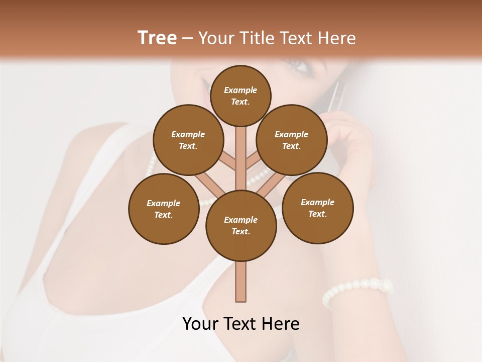 Talking Wedding Dress Leaning PowerPoint Template