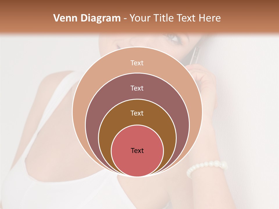 Talking Wedding Dress Leaning PowerPoint Template