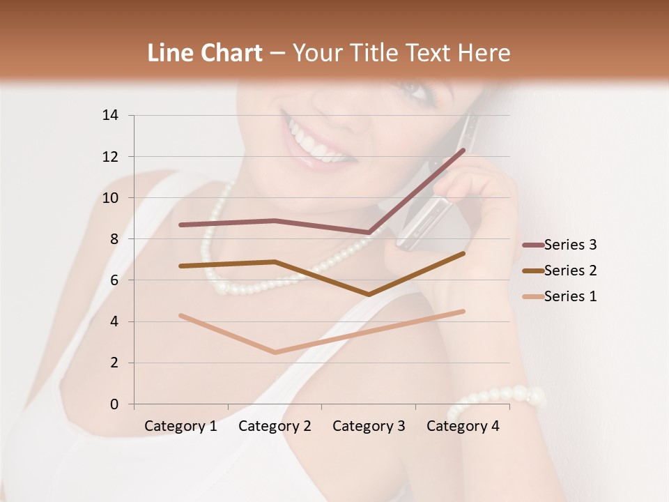 Talking Wedding Dress Leaning PowerPoint Template