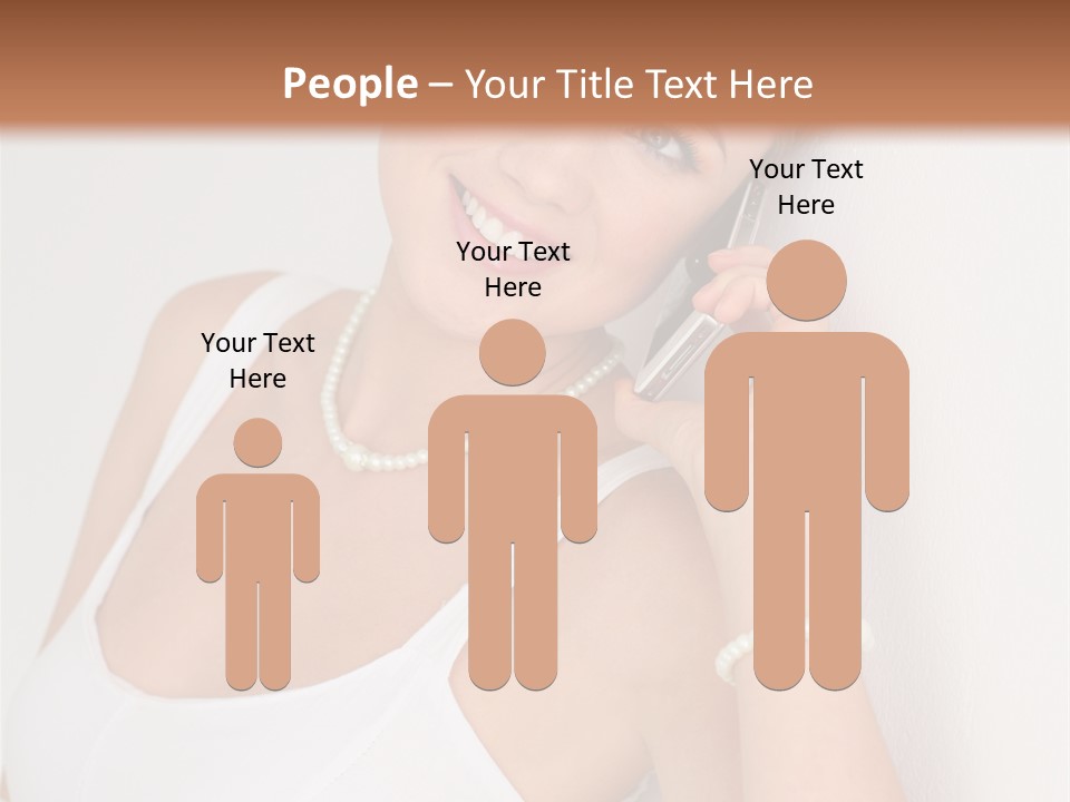 Talking Wedding Dress Leaning PowerPoint Template