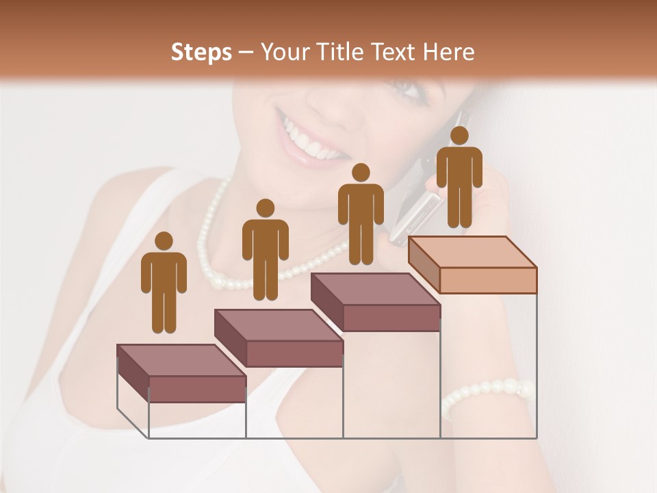 Talking Wedding Dress Leaning PowerPoint Template