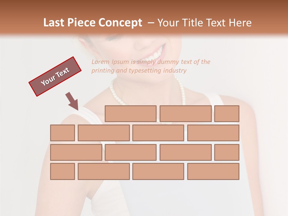 Electronic Tablet Choosing Smiling PowerPoint Template