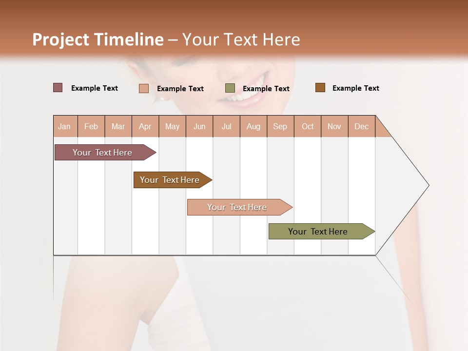 Electronic Tablet Choosing Smiling PowerPoint Template